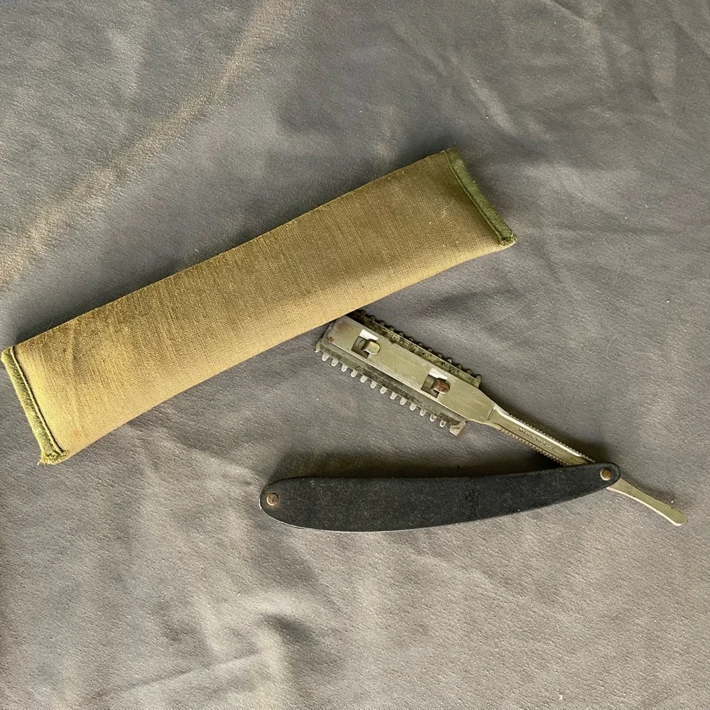Durham Duplex Razor Co. Shaving Razor with Canvas Case PAT. U.S.A. May 7 1907